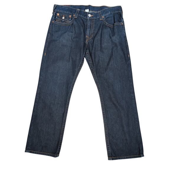 True Religion Ricky Straight Flap Jeans Men W38 Baggy Y2K Streetwear Grunge